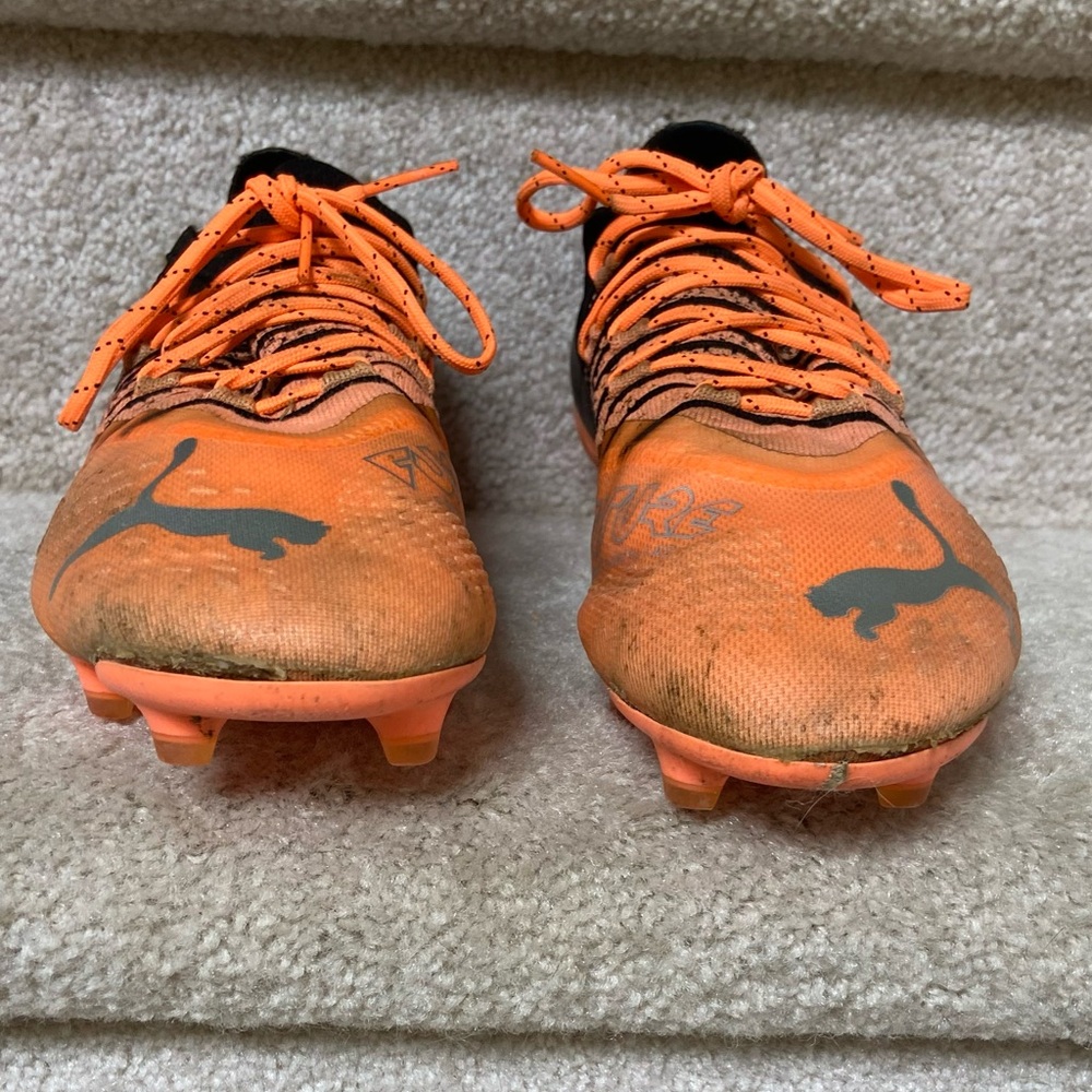 Puma Future Fuzionfit Pro 1 ACZ Evoknit Soccer Cleats Orange Black Men’s 10 - Picture 6 of 10